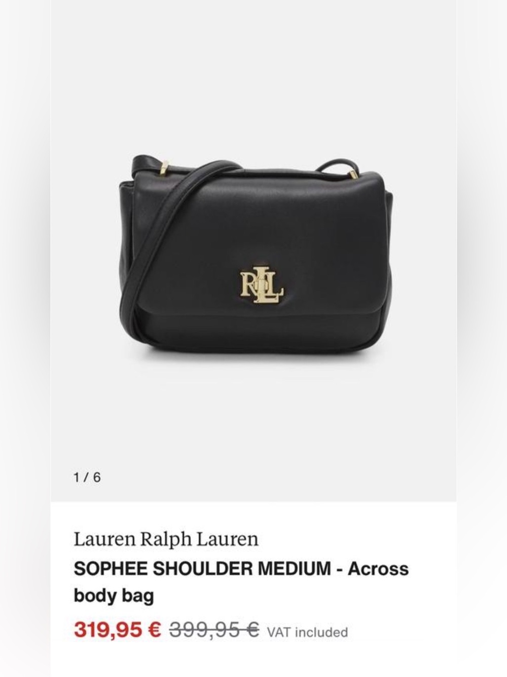 Lauren Ralph Lauren Sophee Nappa Leather Crossbody Shoulder Bag RL Turn Lock